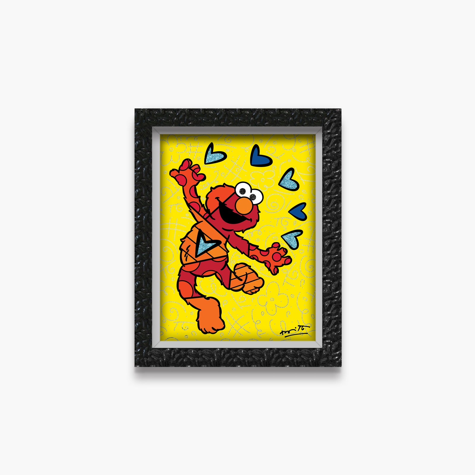 Romero Britto elmo sesame street limited edition  contemporary pop art piece