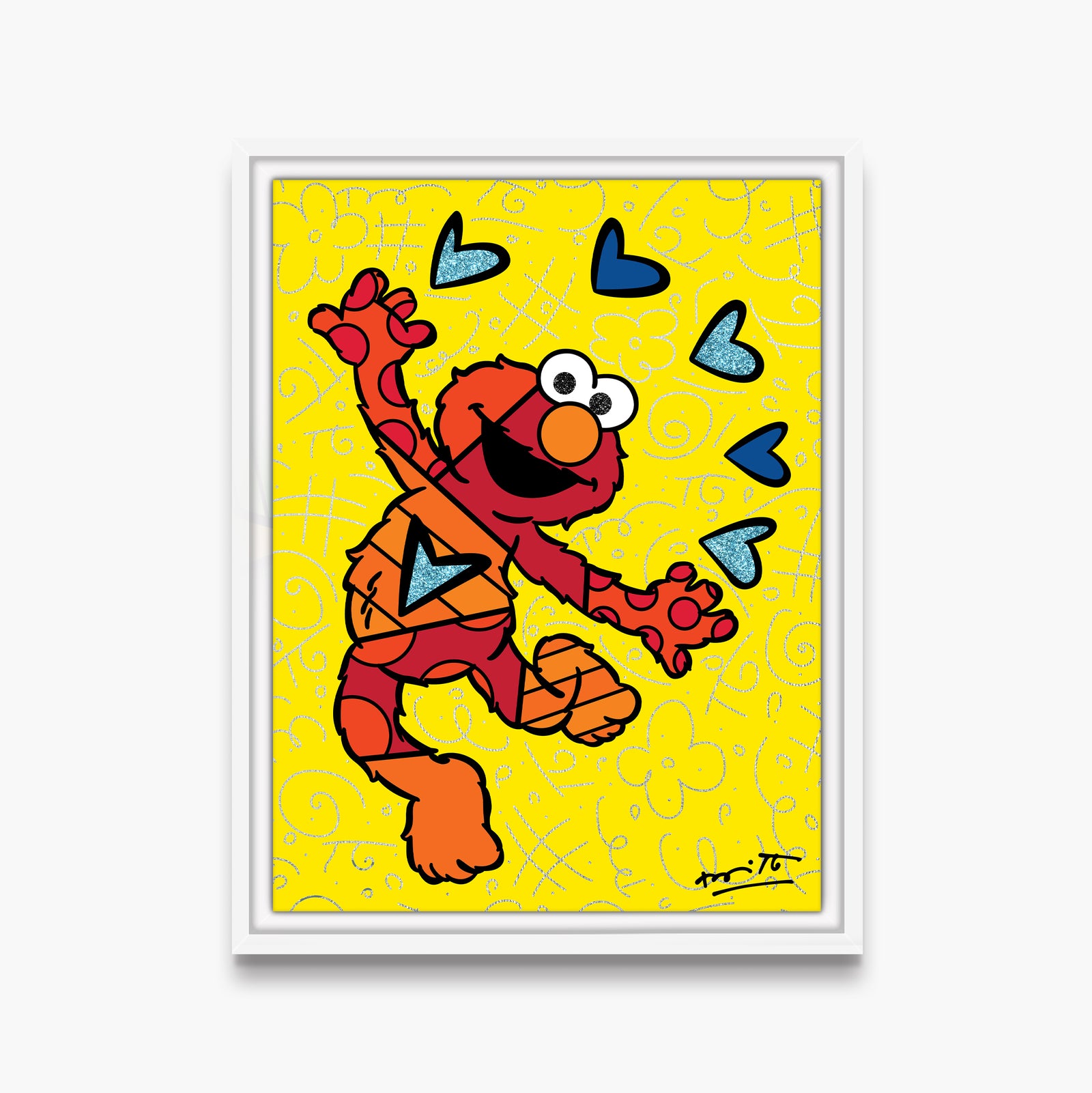 elmo sesame street limited edition  artistic colorful design collectible