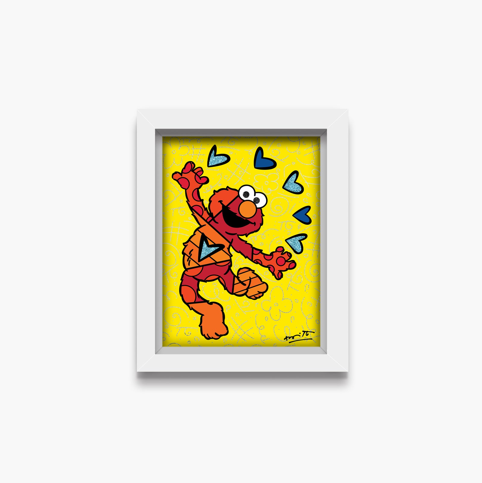 Romero Britto elmo sesame street limited edition  contemporary pop art piece