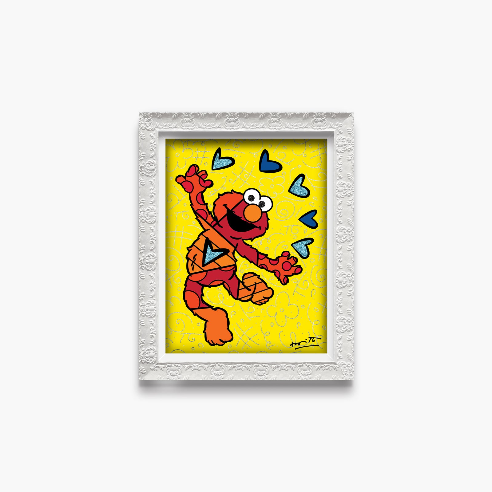 modern pop art elmo sesame street limited edition  vibrant home decor