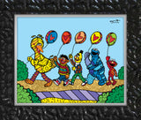 HAPPY LINE UP! (Sesame Street) - Limited Edition Print