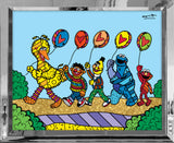 HAPPY LINE UP! (Sesame Street) - Limited Edition Print