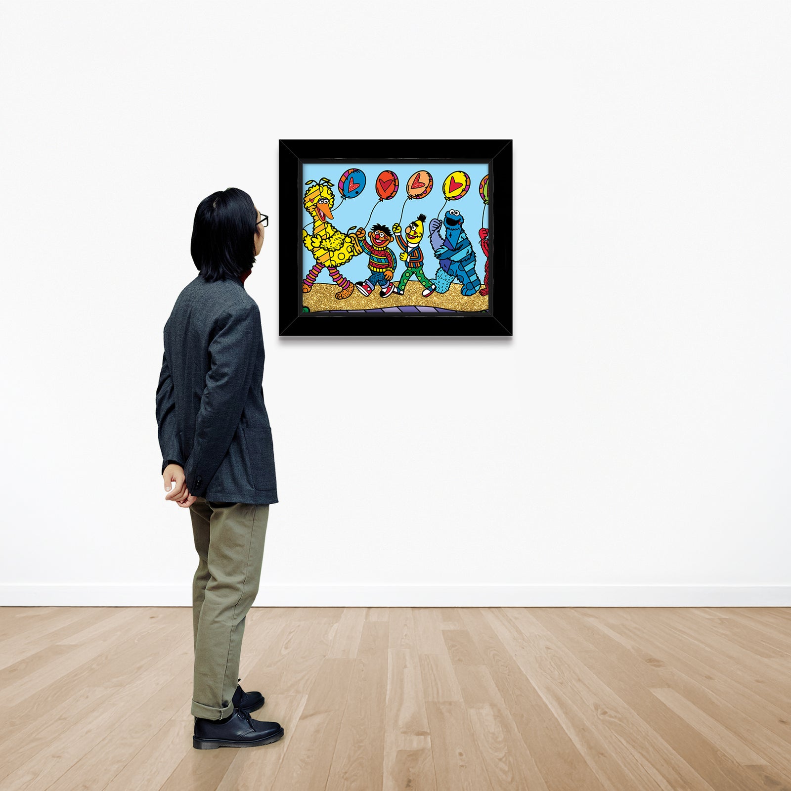 Happy Line Up! - Sesame Street - Limited Edition Print