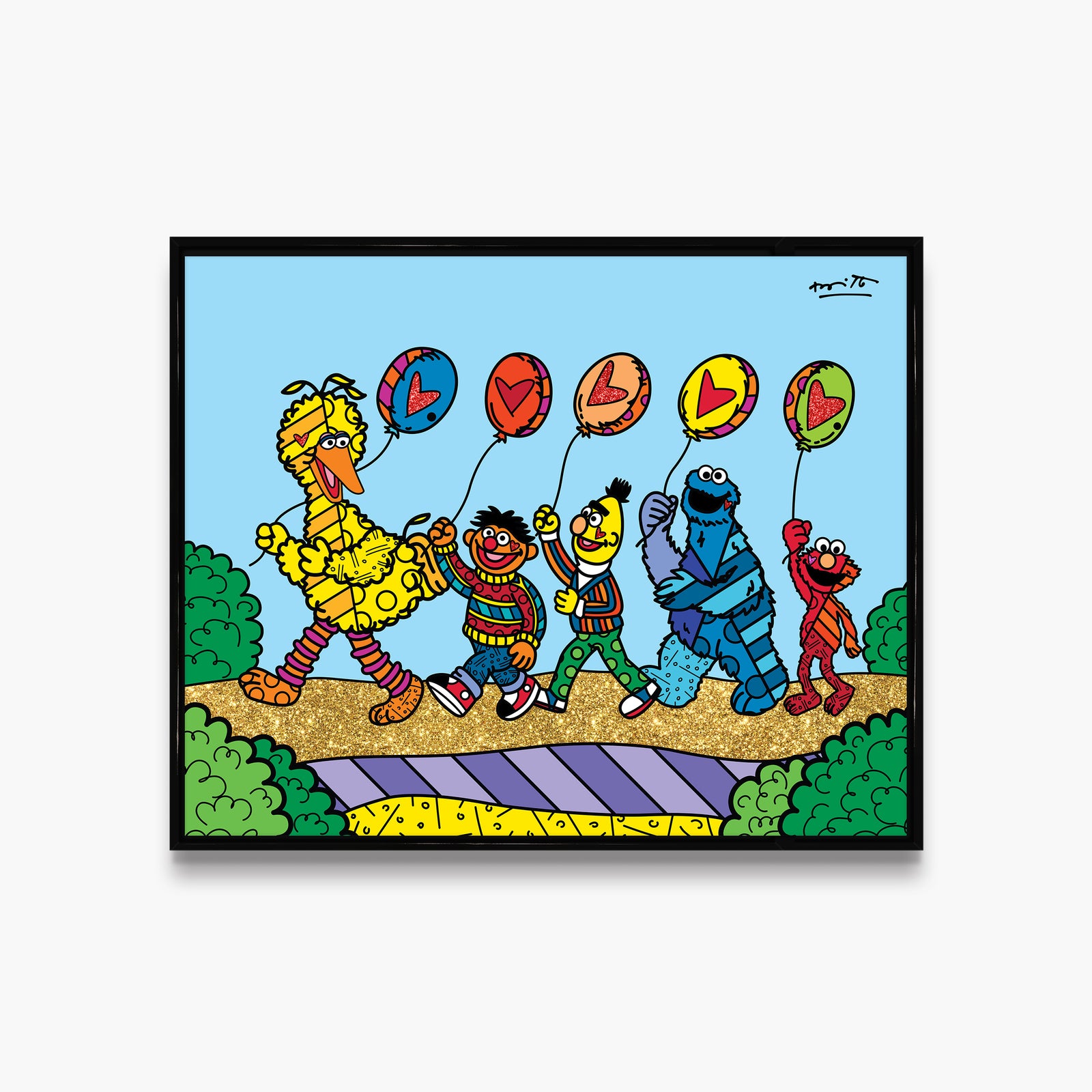 Happy Line Up! - Sesame Street - Limited Edition Print