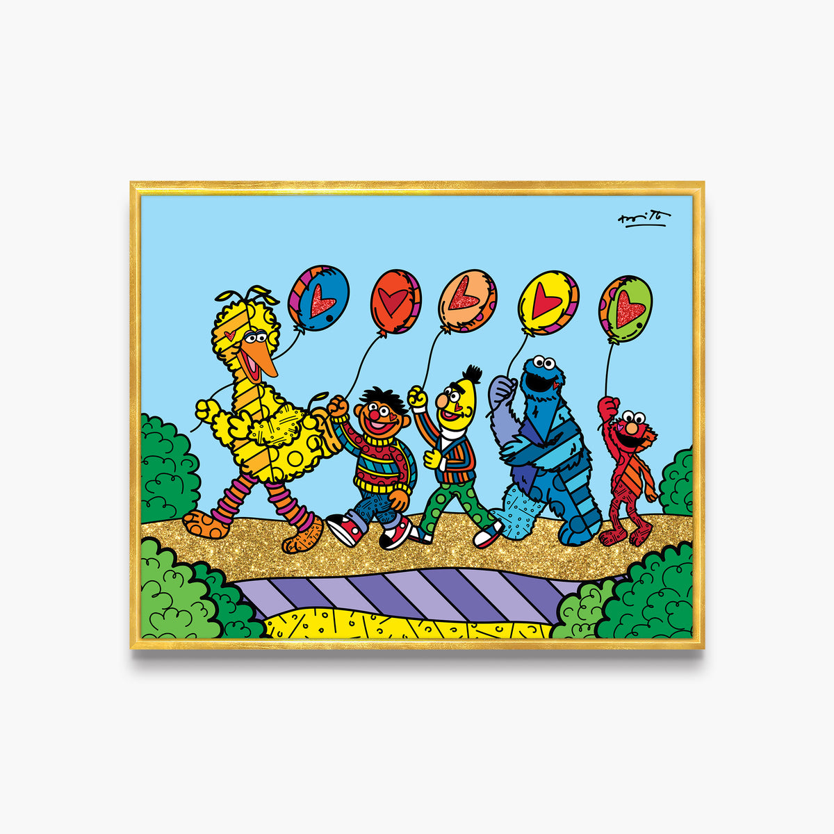 Happy Line Up! - Sesame Street - Limited Edition Print