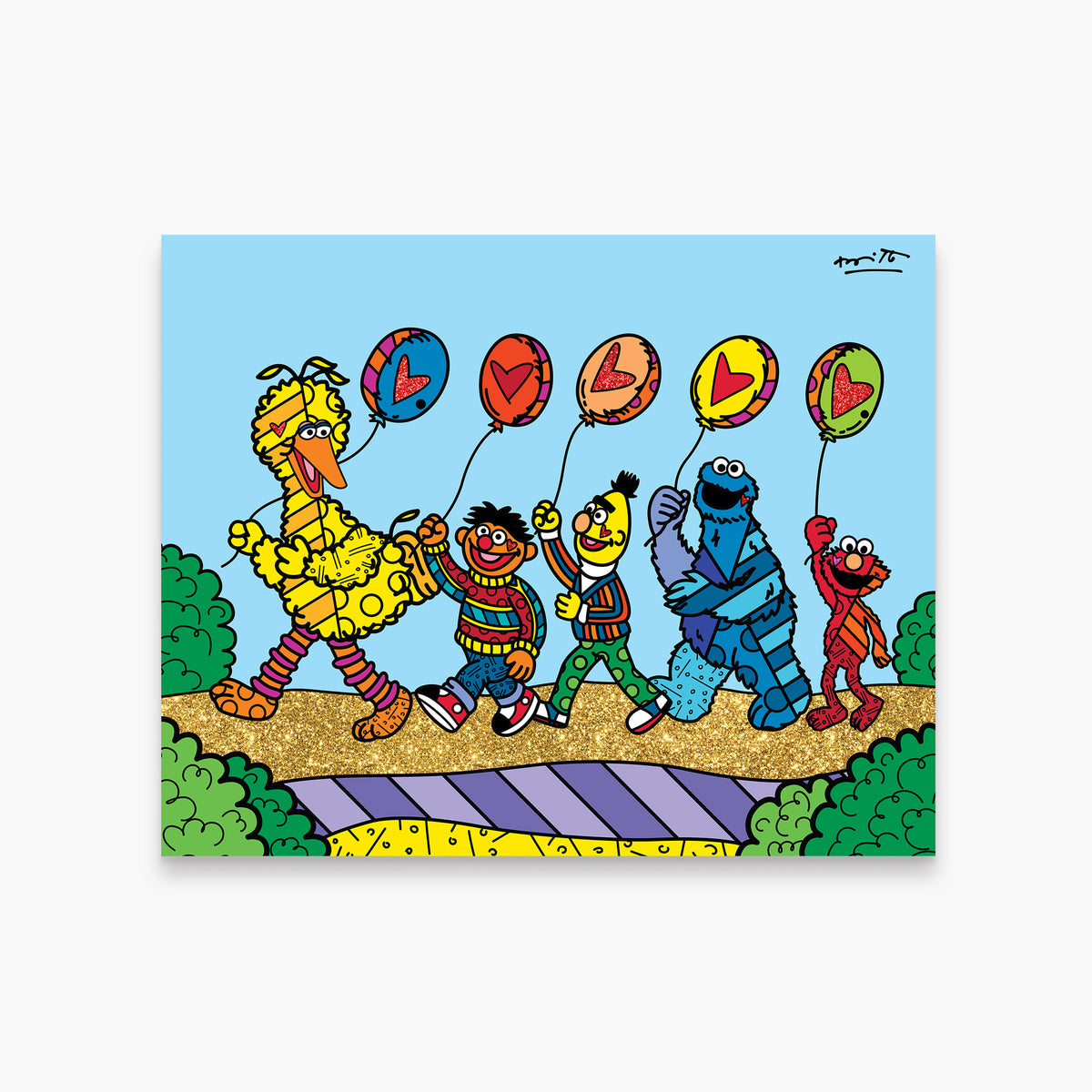 Happy Line Up! - Sesame Street - Limited Edition Print