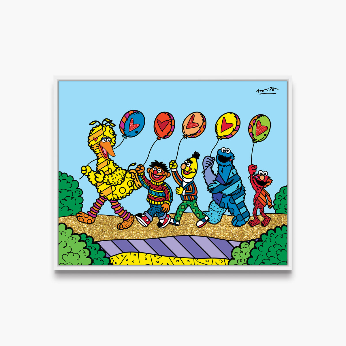 Happy Line Up! - Sesame Street - Limited Edition Print