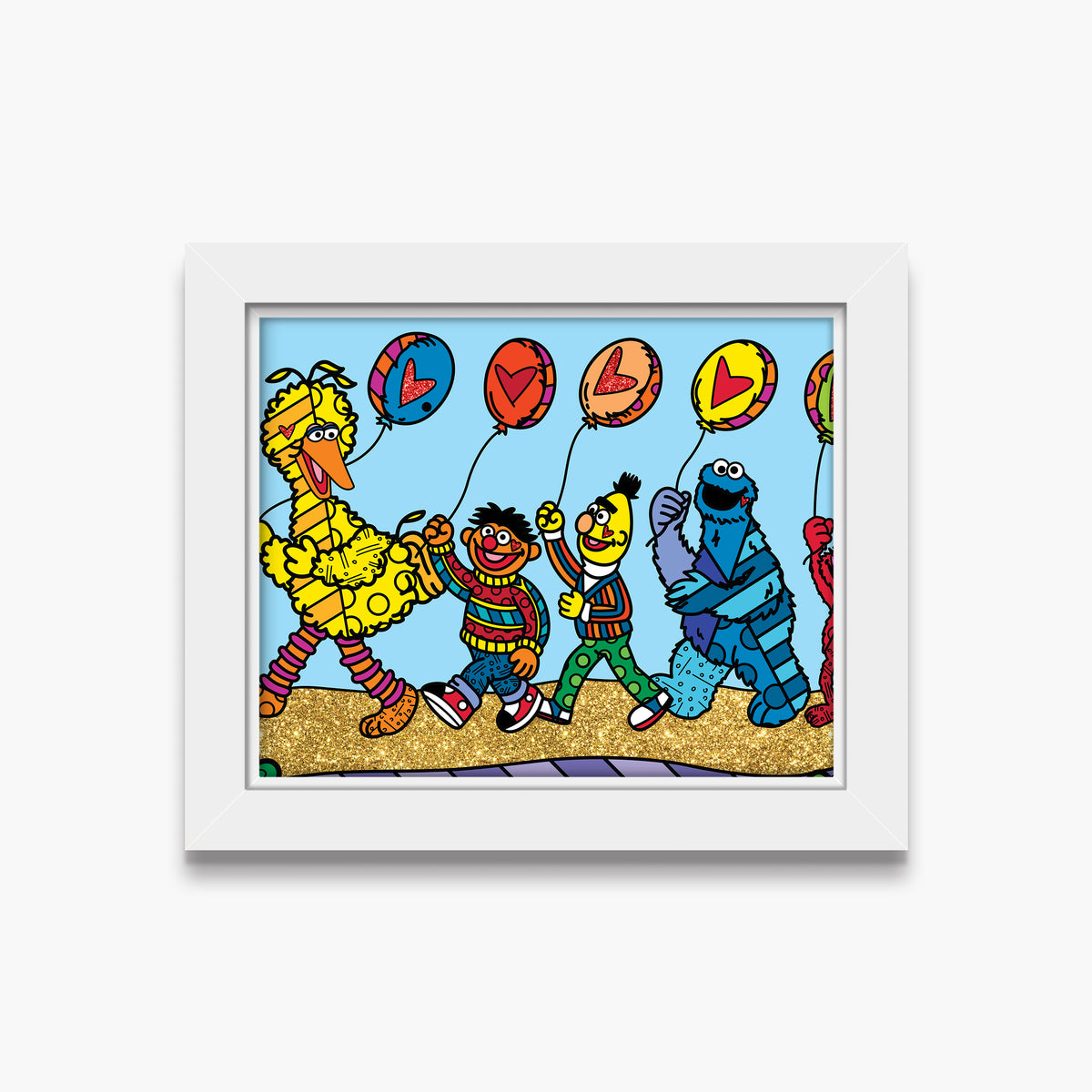 Happy Line Up! - Sesame Street - Limited Edition Print
