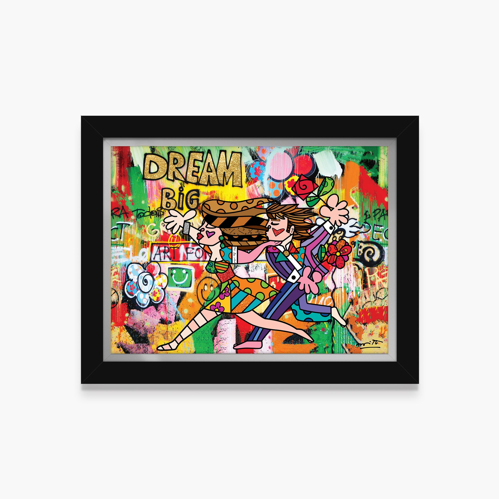 Romero Britto ロメロ DREAM ワードアート Big Dream - Limited Edition Print - Shop Britto