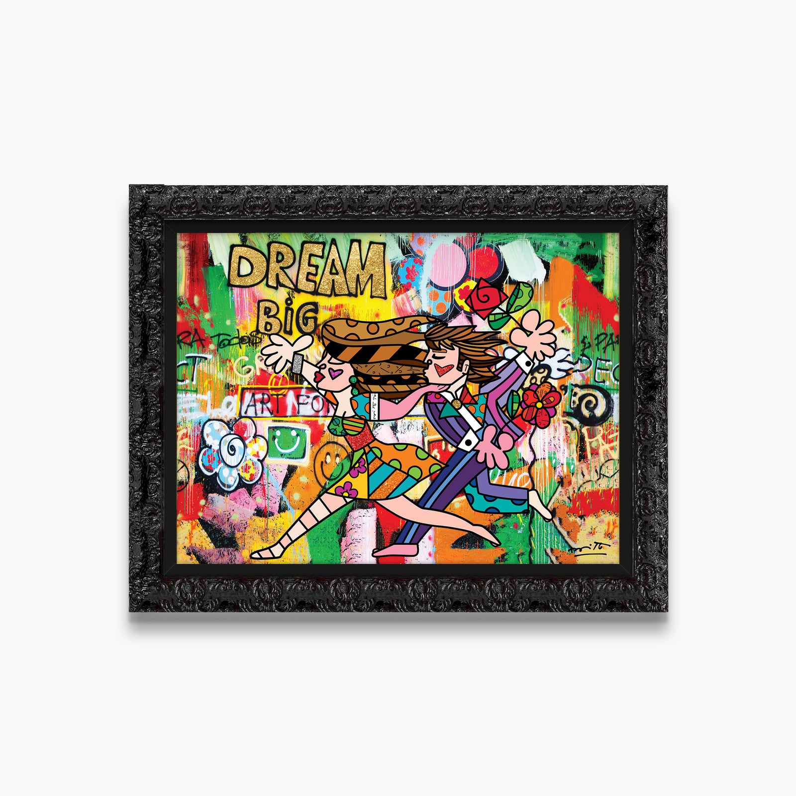Romero Britto big dream limited edition print  colorful pop art design