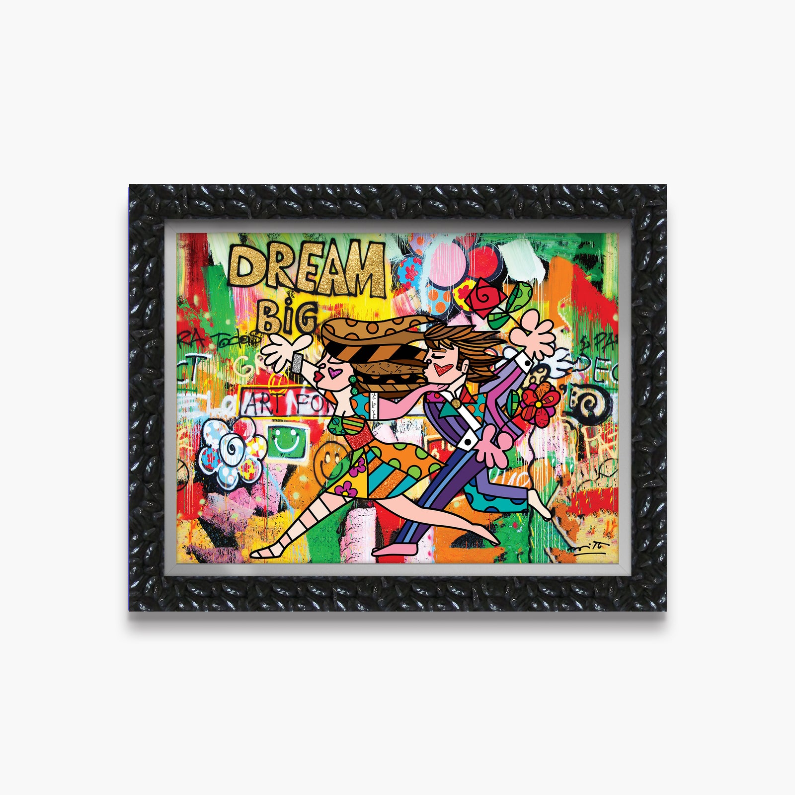 Romero Britto big dream limited edition print  colorful pop art design