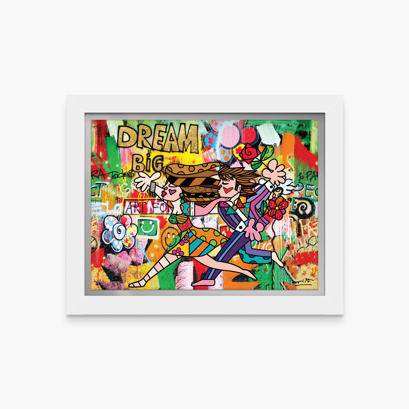 Romero Britto big dream limited edition print  colorful pop art design