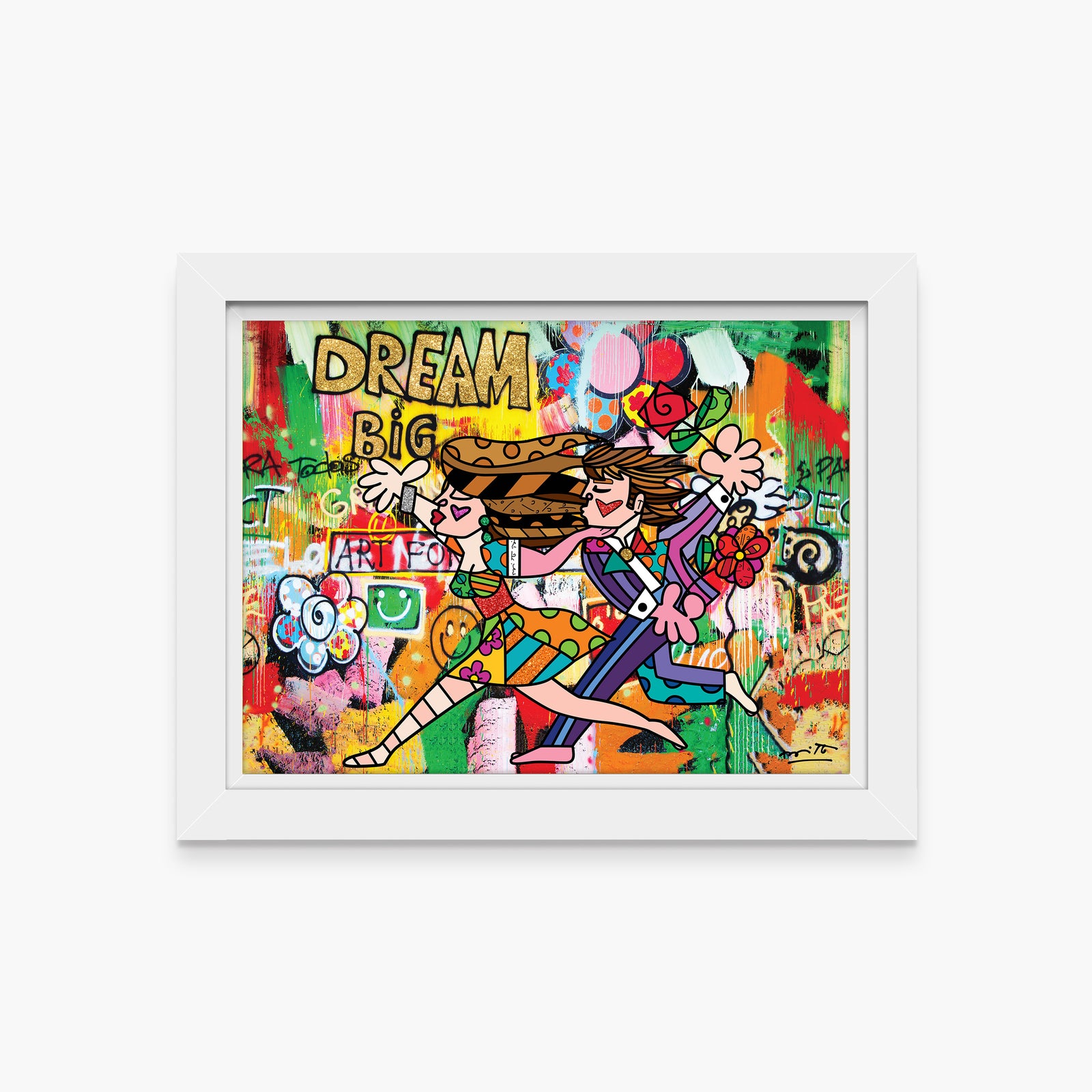 modern pop art big dream limited edition print  vibrant home decor