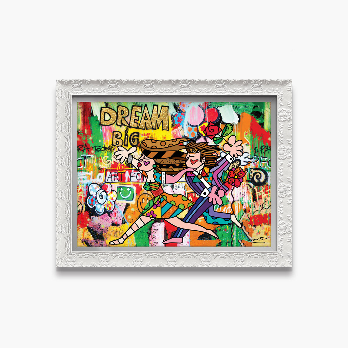 Romero Britto big dream limited edition print  contemporary pop art piece