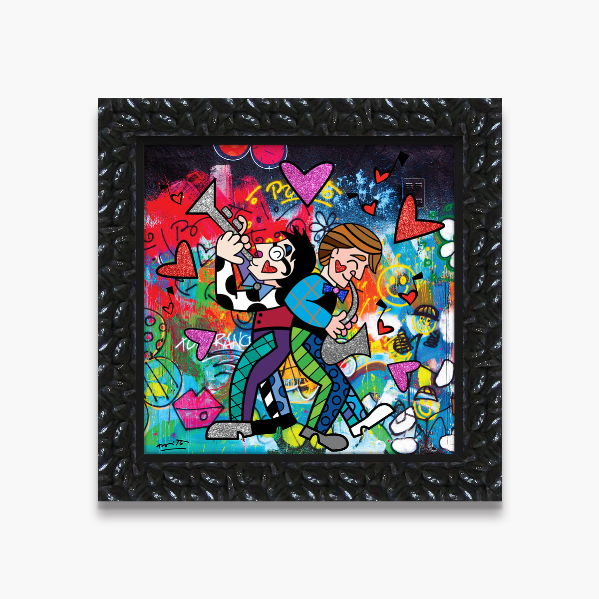 Romero Britto all that jazz limited edition  contemporary pop art piece