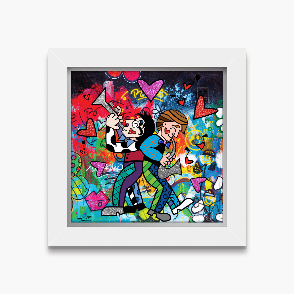 Romero Britto all that jazz limited edition  colorful pop art design