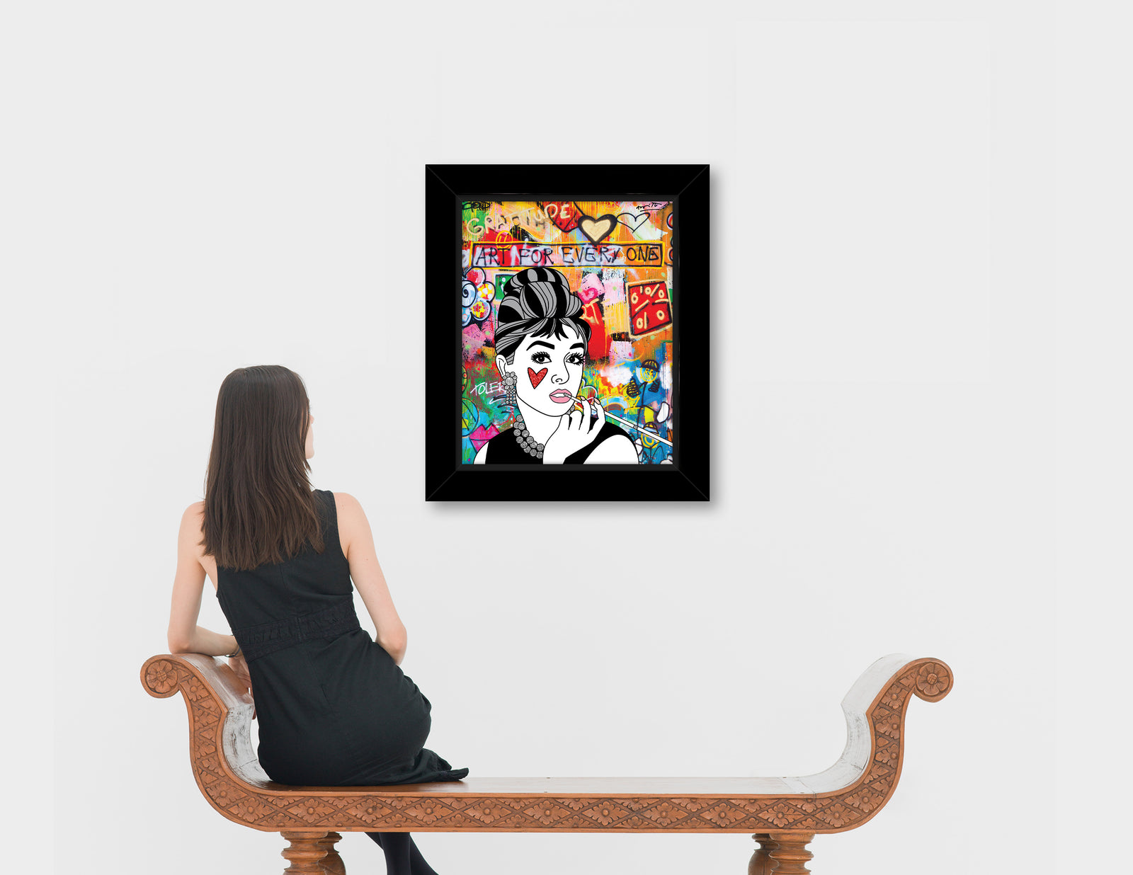 Romero Britto breakfast at tiffanys limited edition  colorful pop art design