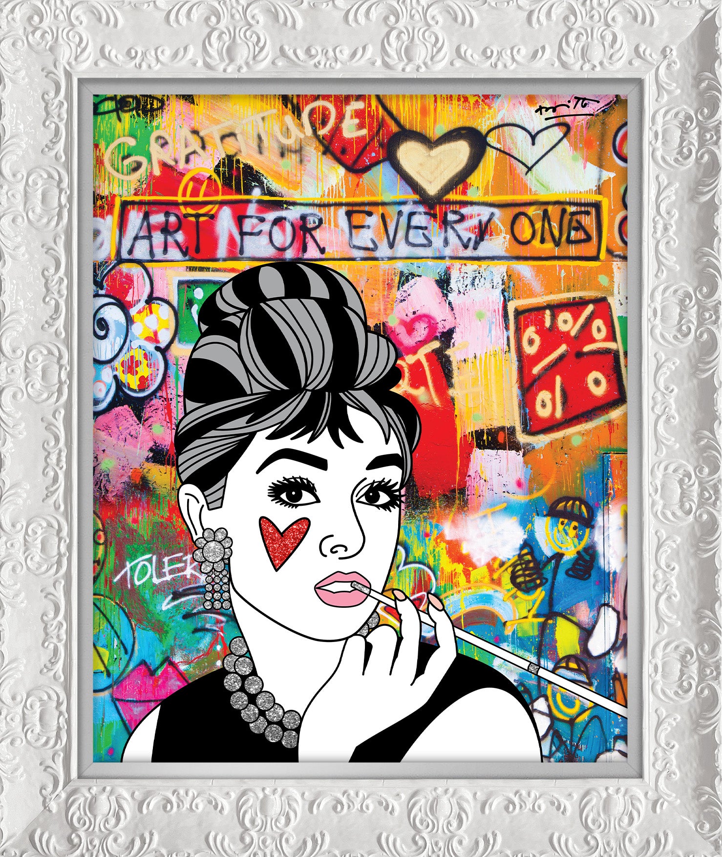 Romero Britto breakfast at tiffanys limited edition  colorful pop art design