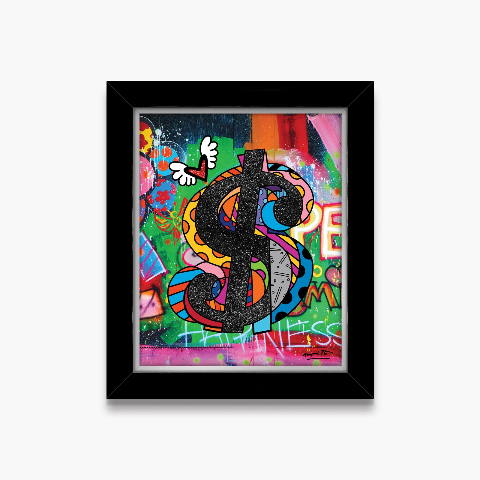 Romero Britto show me the money limited  colorful pop art design