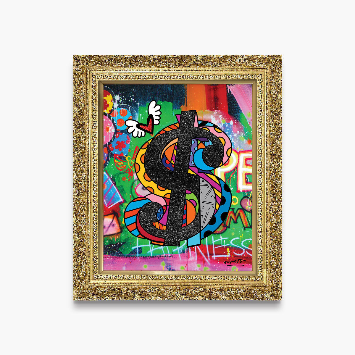 Romero Britto show me the money limited  colorful pop art design