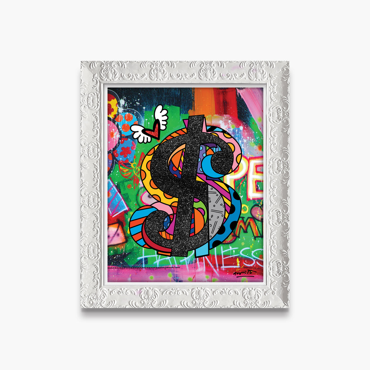 Romero Britto show me the money limited  colorful pop art design