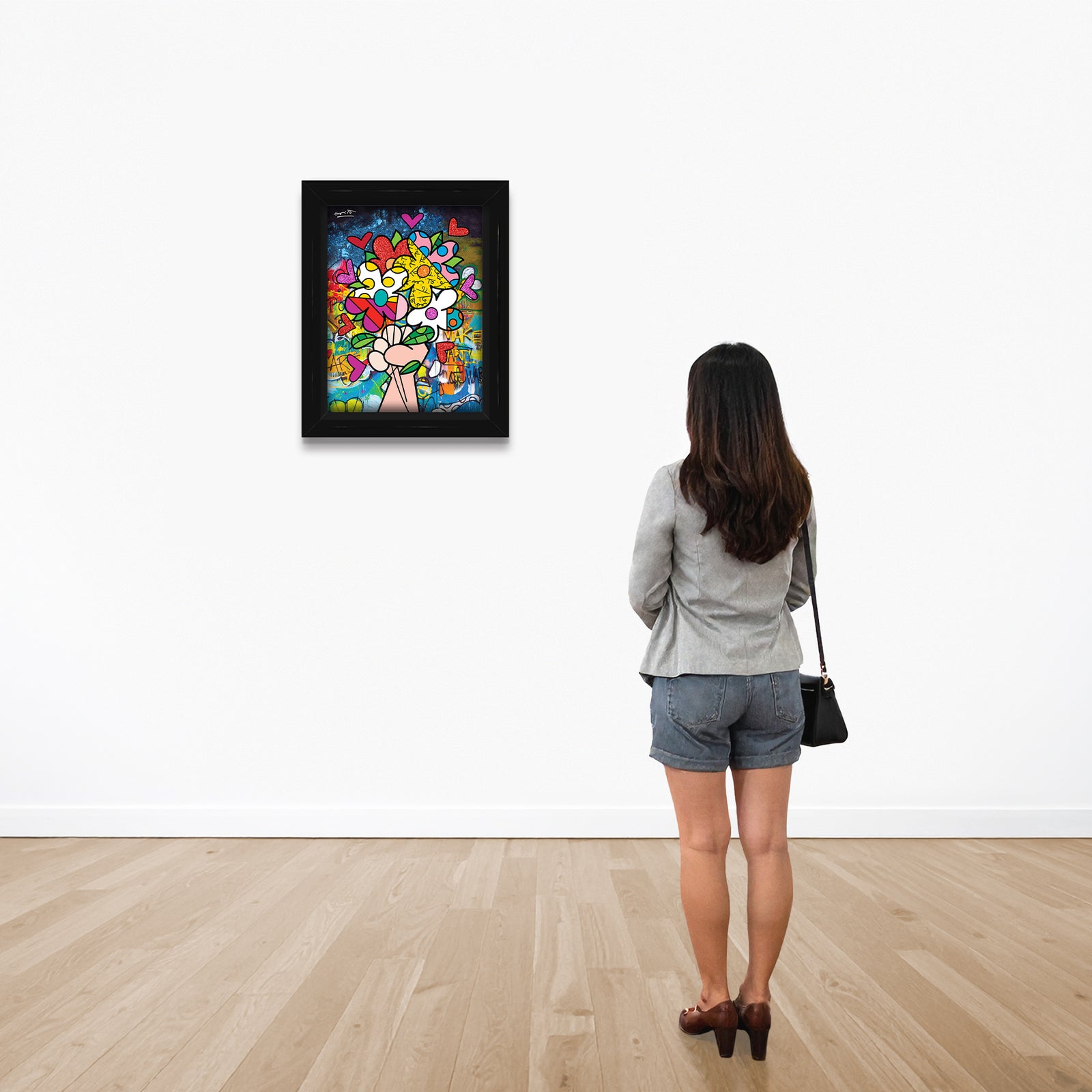 Romero Britto make art not war limited  colorful pop art design