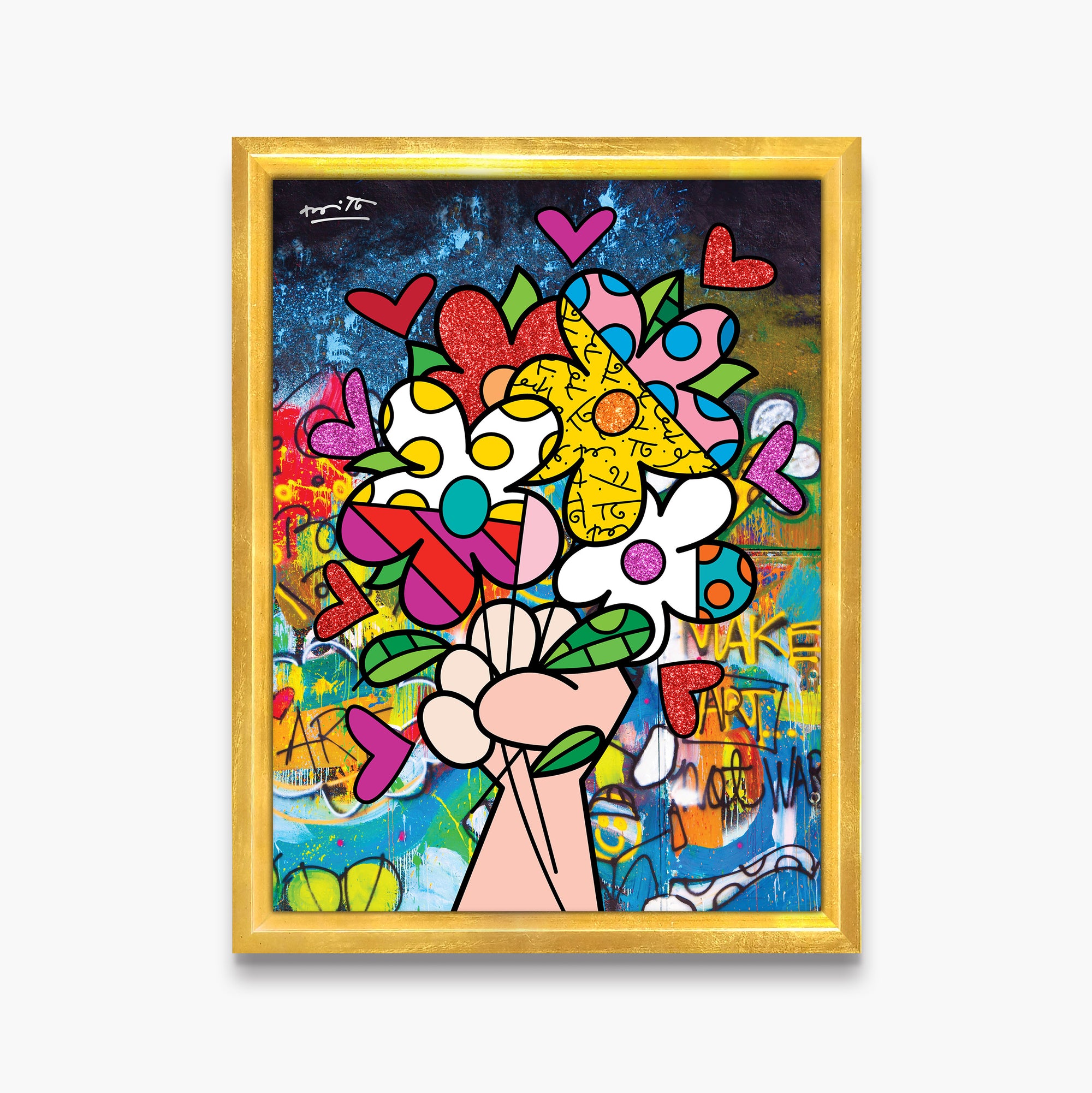 MAKE ART NOT WAR - Romero Britto Limited Edition Print Art - Shop