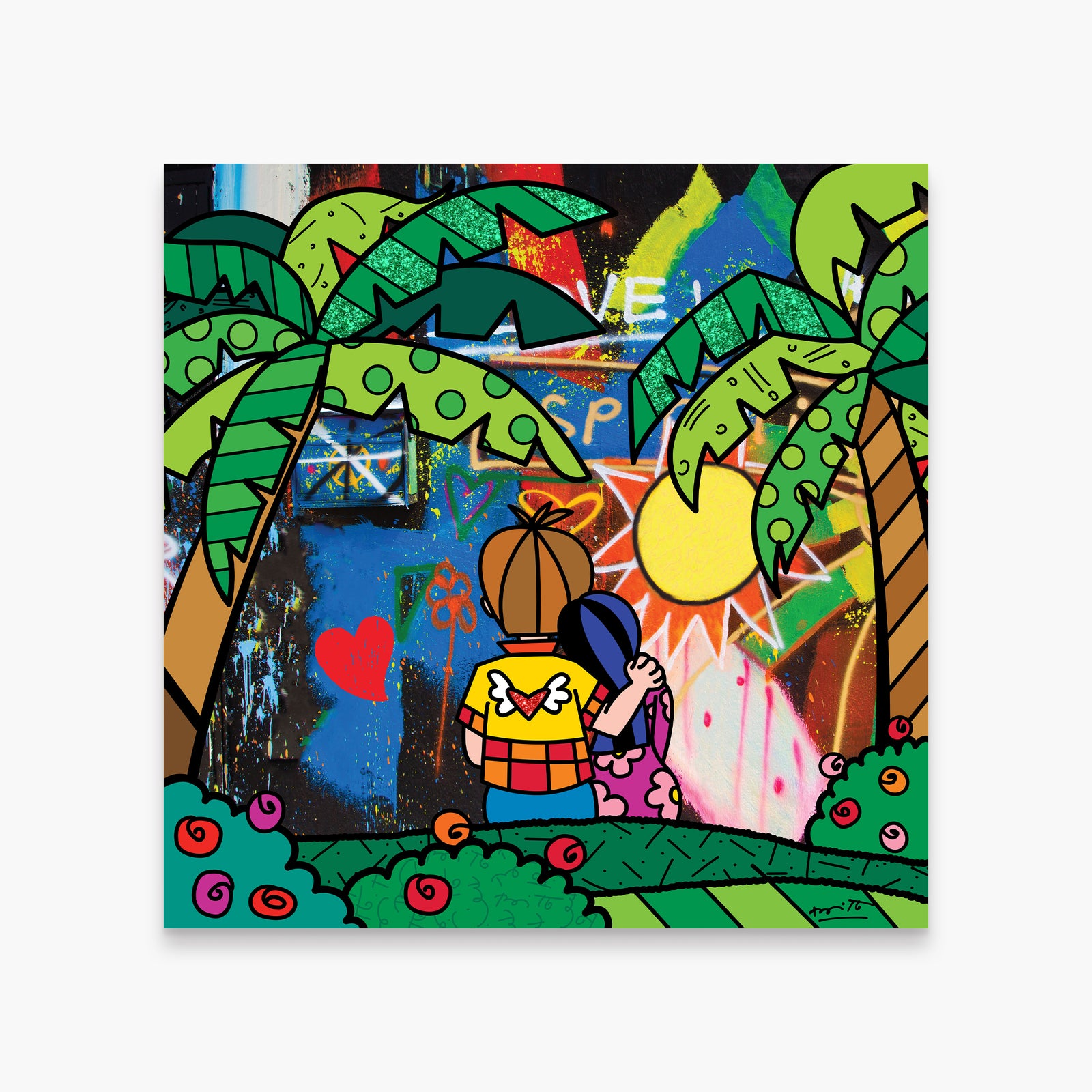 Romero Britto you are my sunshine limited  colorful pop art design