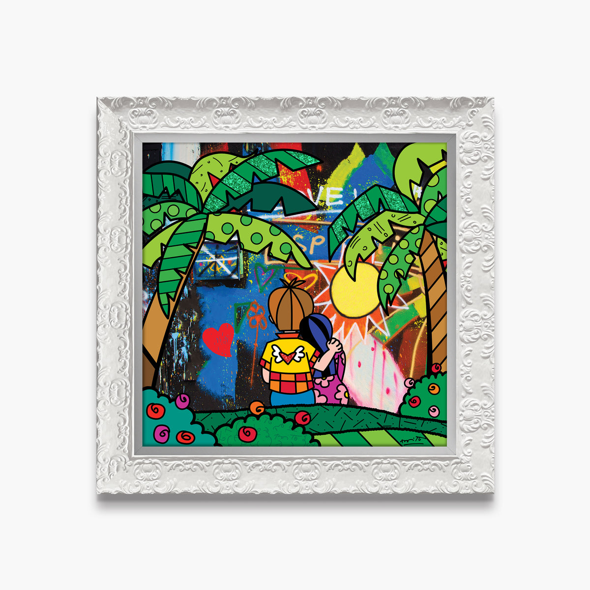 Romero Britto you are my sunshine limited  contemporary pop art piece