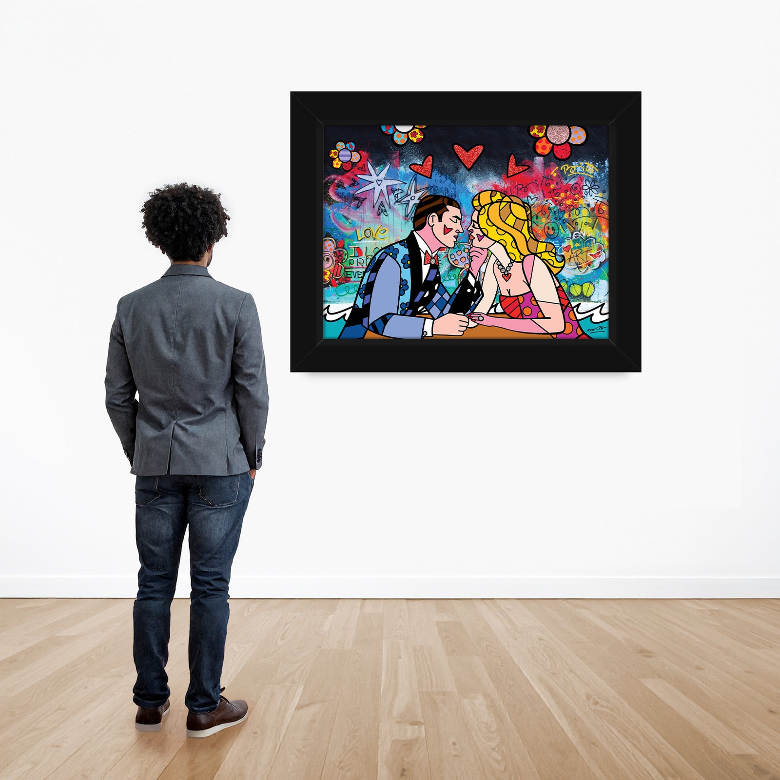 Romero Britto just the two of us  colorful pop art design