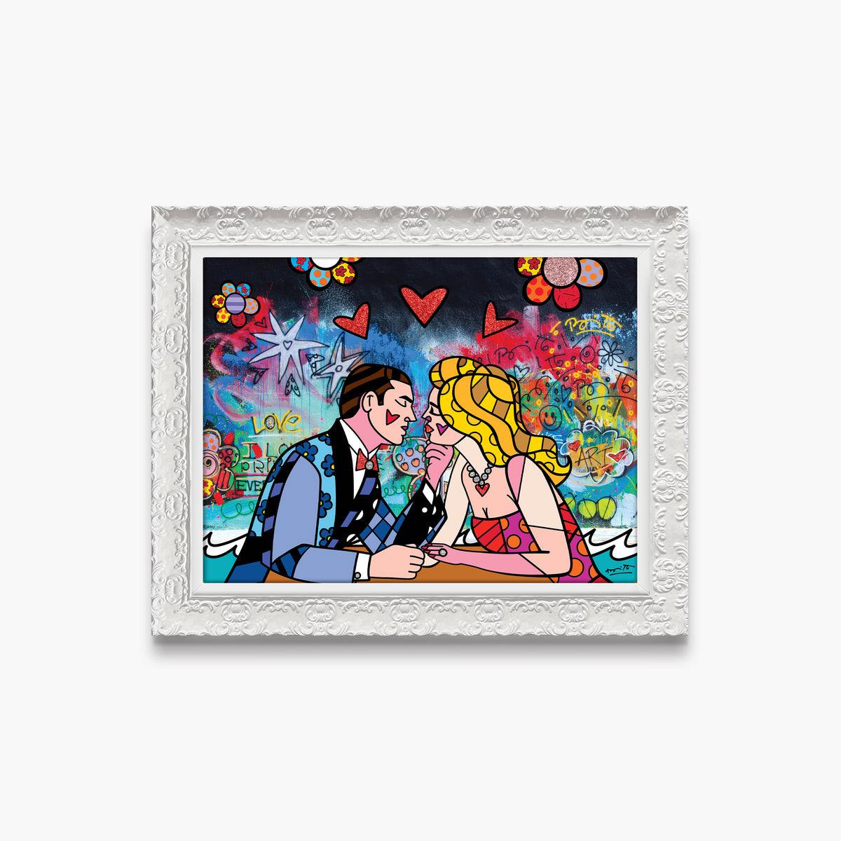 Romero Britto just the two of us  colorful pop art design