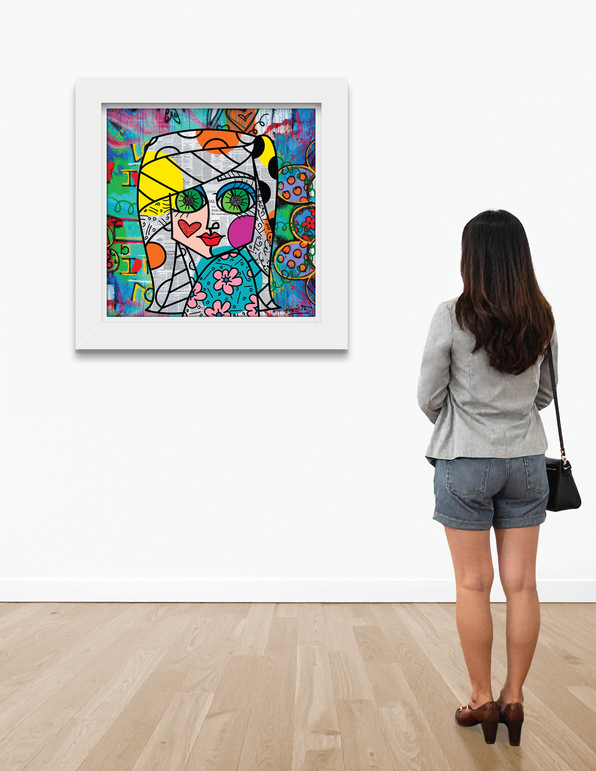 modern pop art look me in the eyes  vibrant home decor