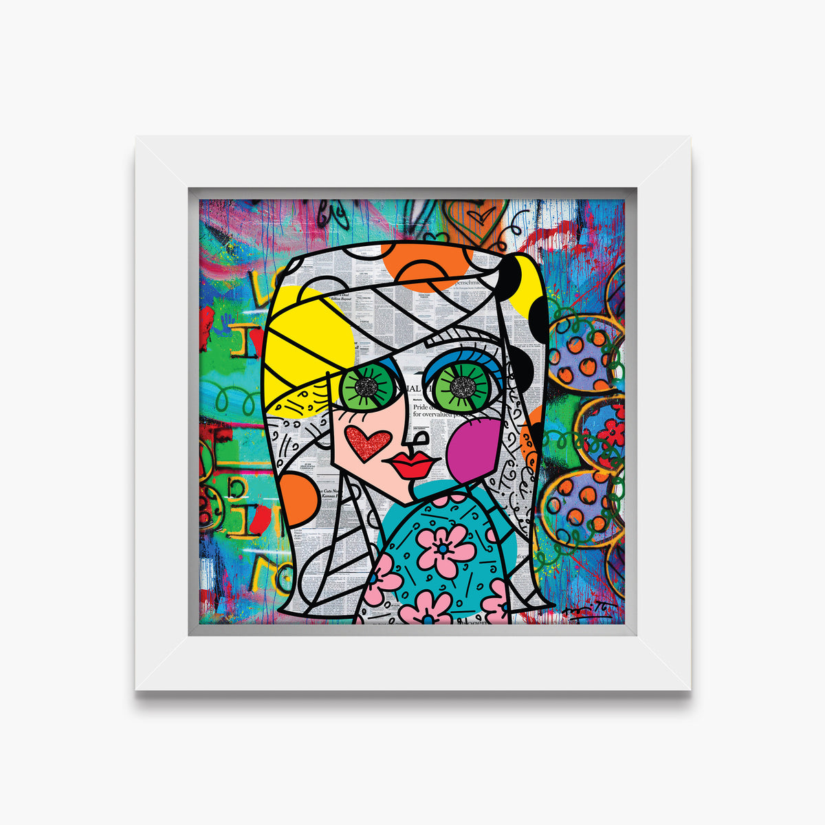 modern pop art look me in the eyes  vibrant home decor