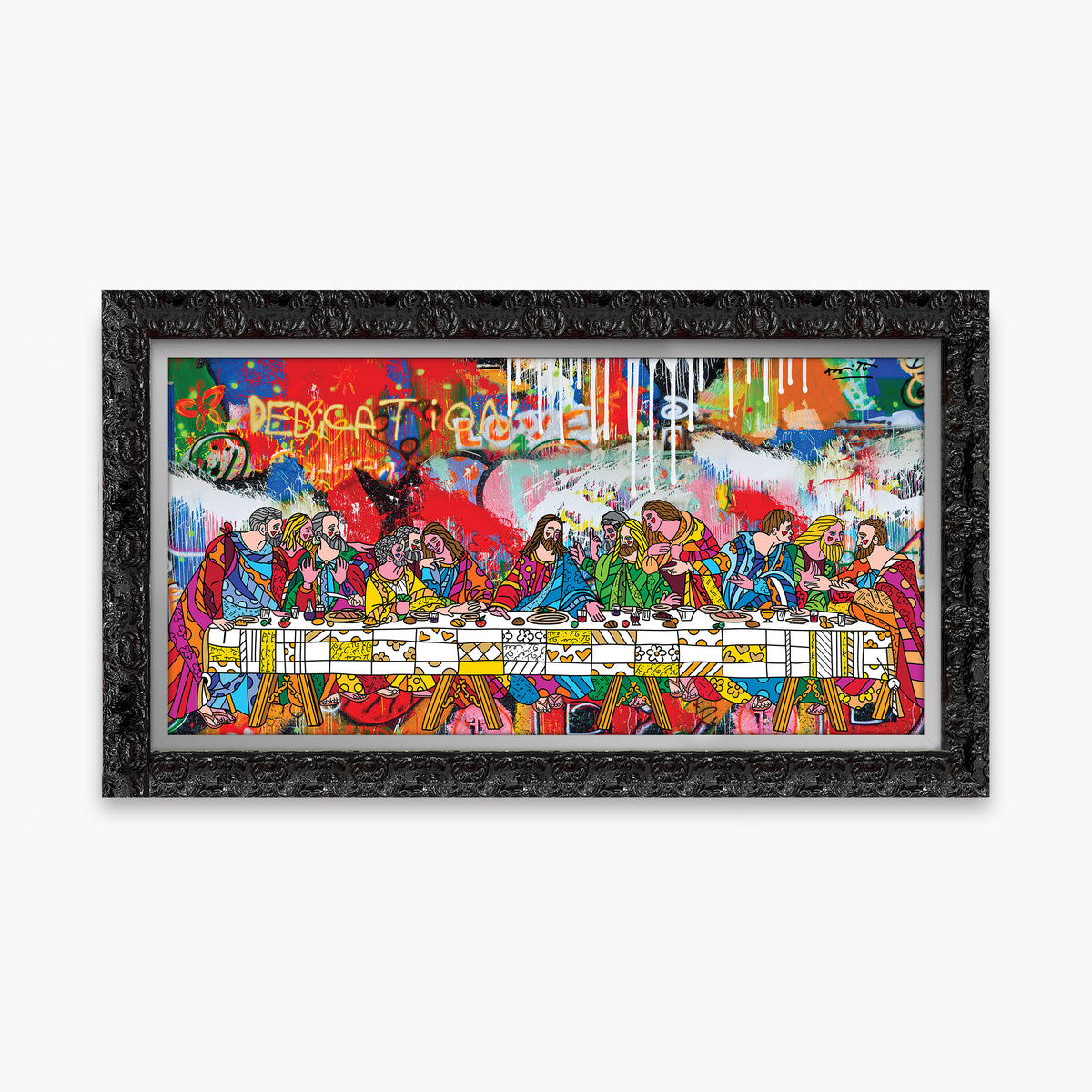 modern pop art holy feast limited edition print  vibrant home decor