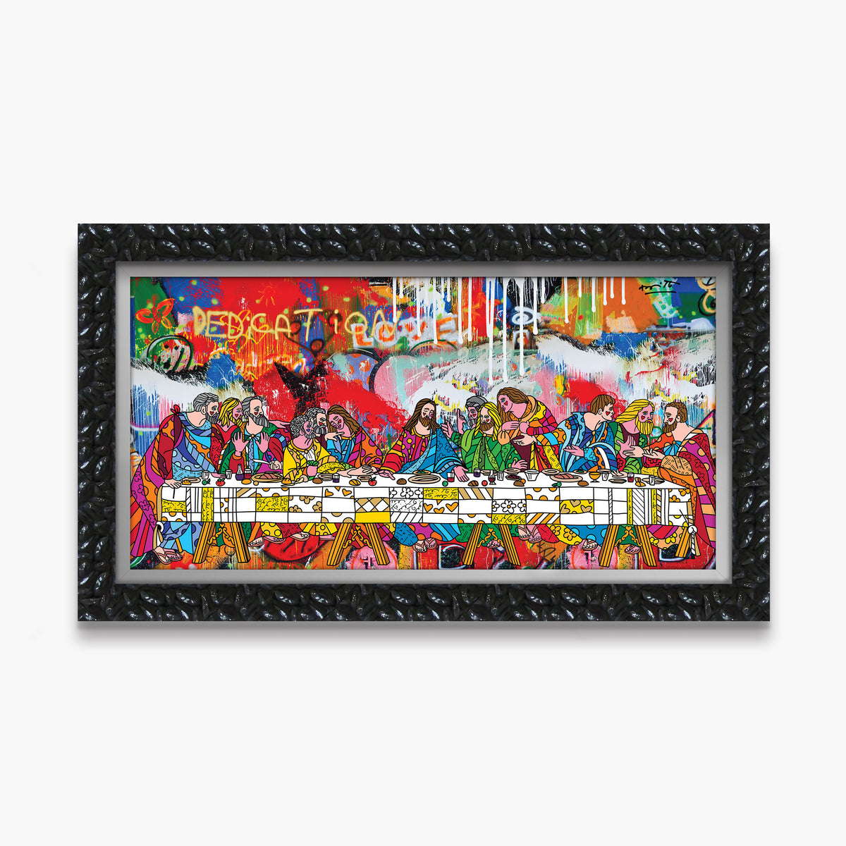 Romero Britto holy feast limited edition print  colorful pop art design