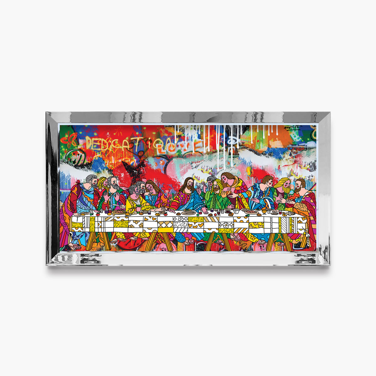 modern pop art holy feast limited edition print  vibrant home decor