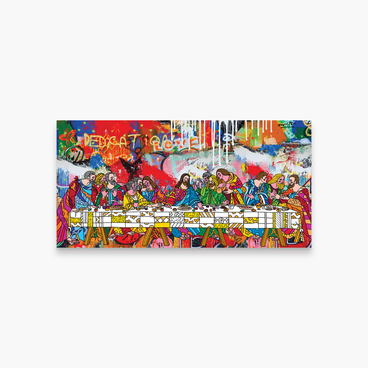 Romero Britto holy feast limited edition print  colorful pop art design