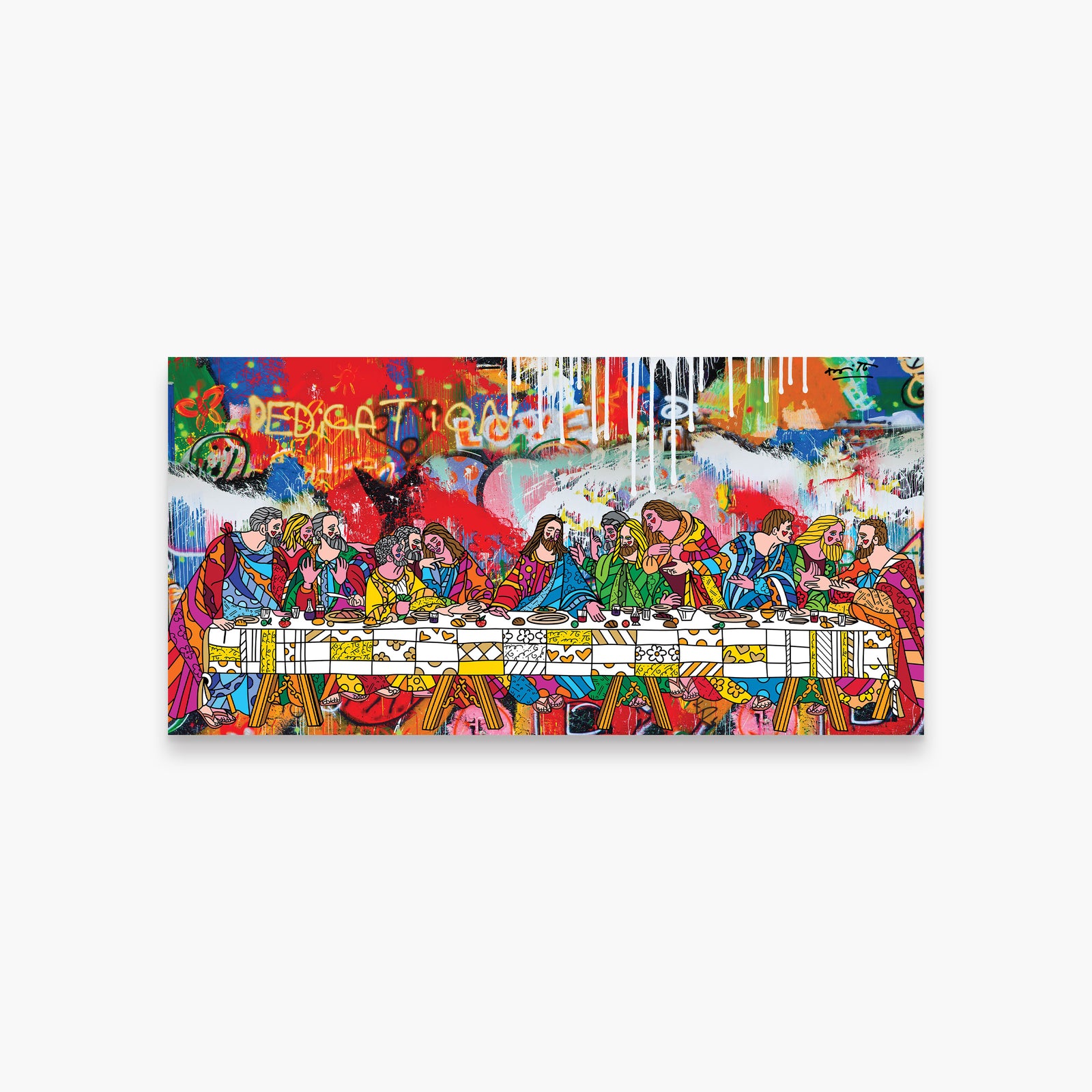 Romero Britto holy feast limited edition print  colorful pop art design