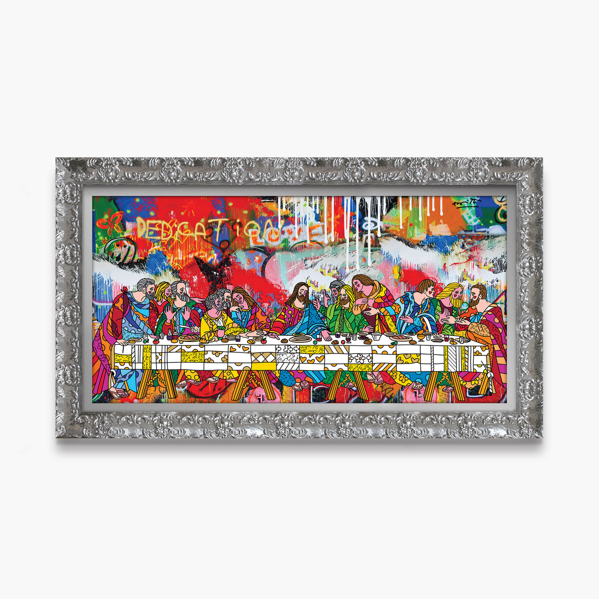 Romero Britto holy feast limited edition print  contemporary pop art piece