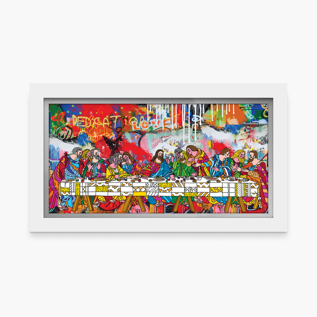 modern pop art holy feast limited edition print  vibrant home decor