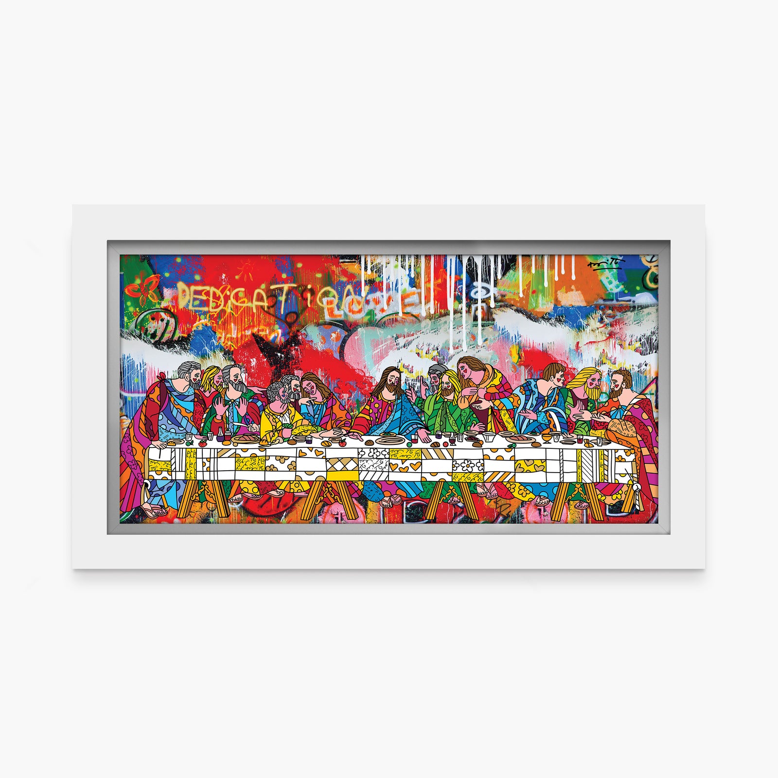 modern pop art holy feast limited edition print  vibrant home decor