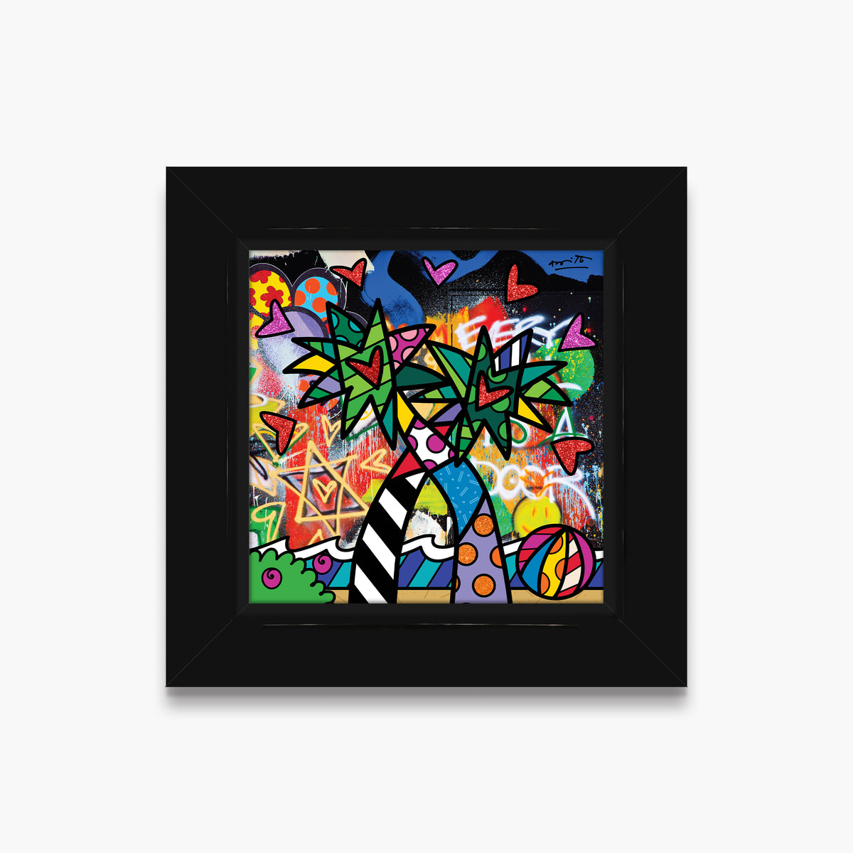 Romero Britto miami vibes limited edition print  colorful pop art design