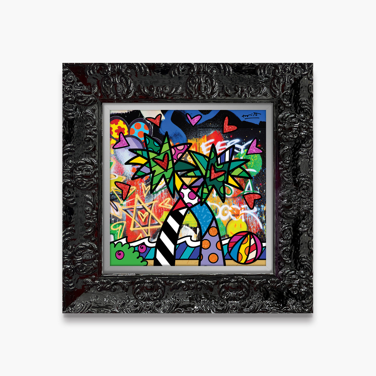 Romero Britto miami vibes limited edition print  colorful pop art design