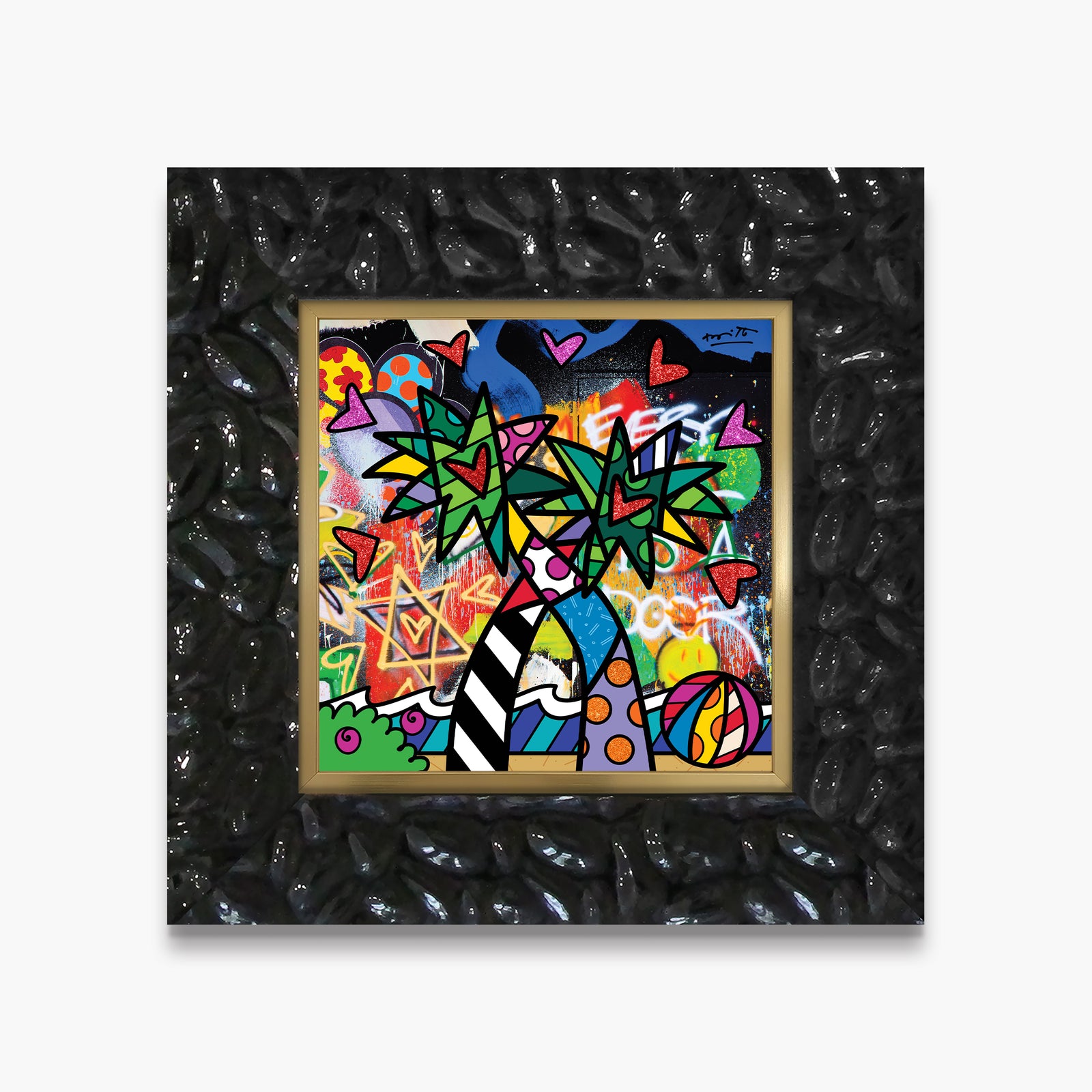 Romero Britto miami vibes limited edition print  colorful pop art design