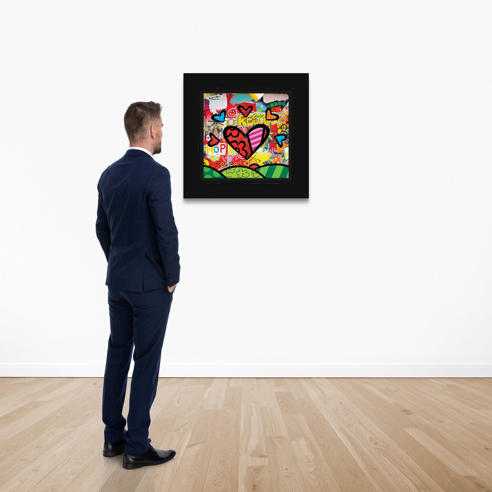 Romero Britto love for life limited edition  colorful pop art design