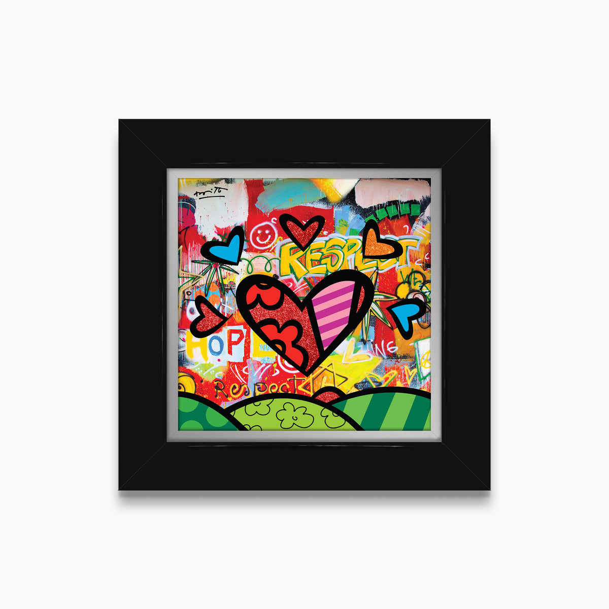 Romero Britto love for life limited edition  colorful pop art design