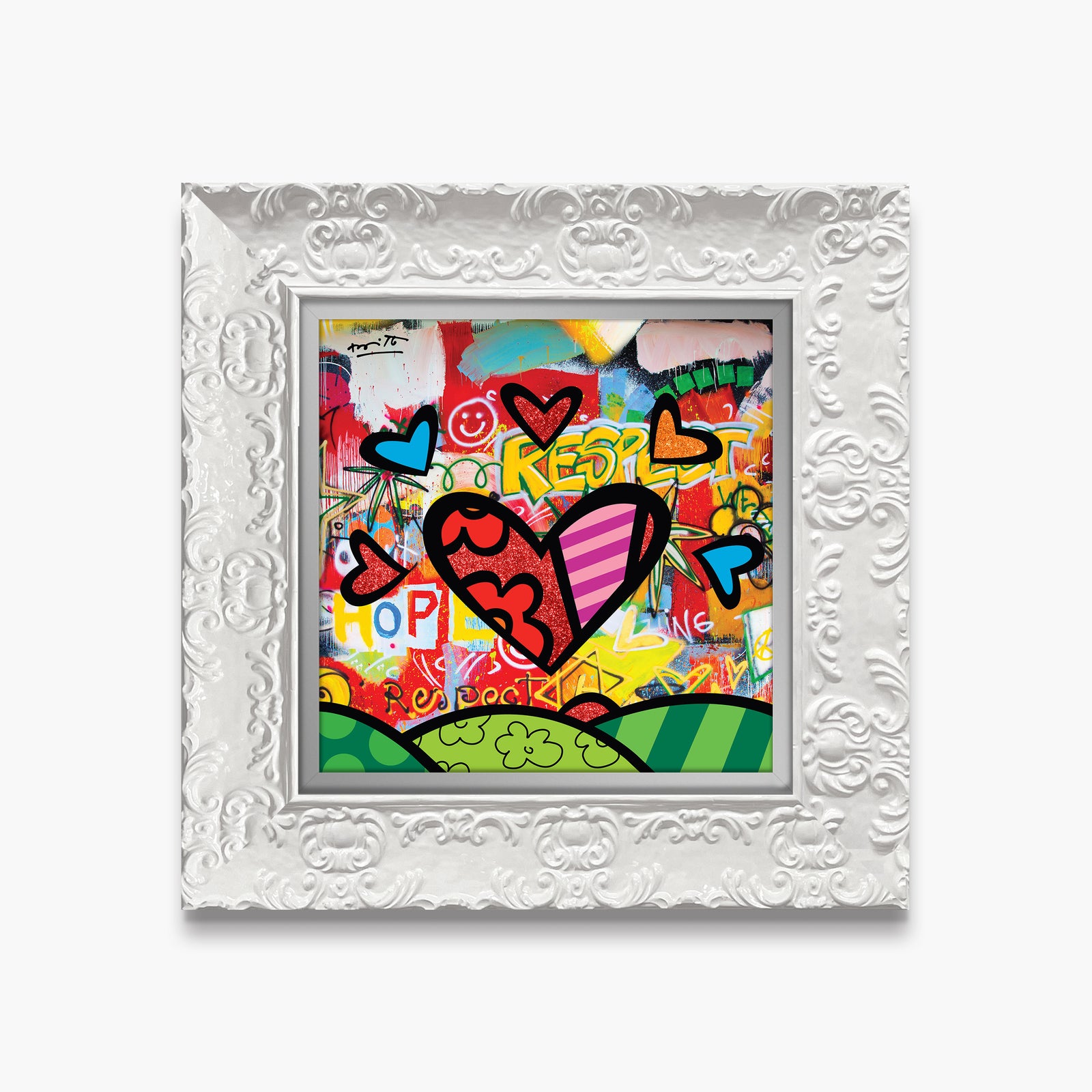 Romero Britto love for life limited edition  colorful pop art design