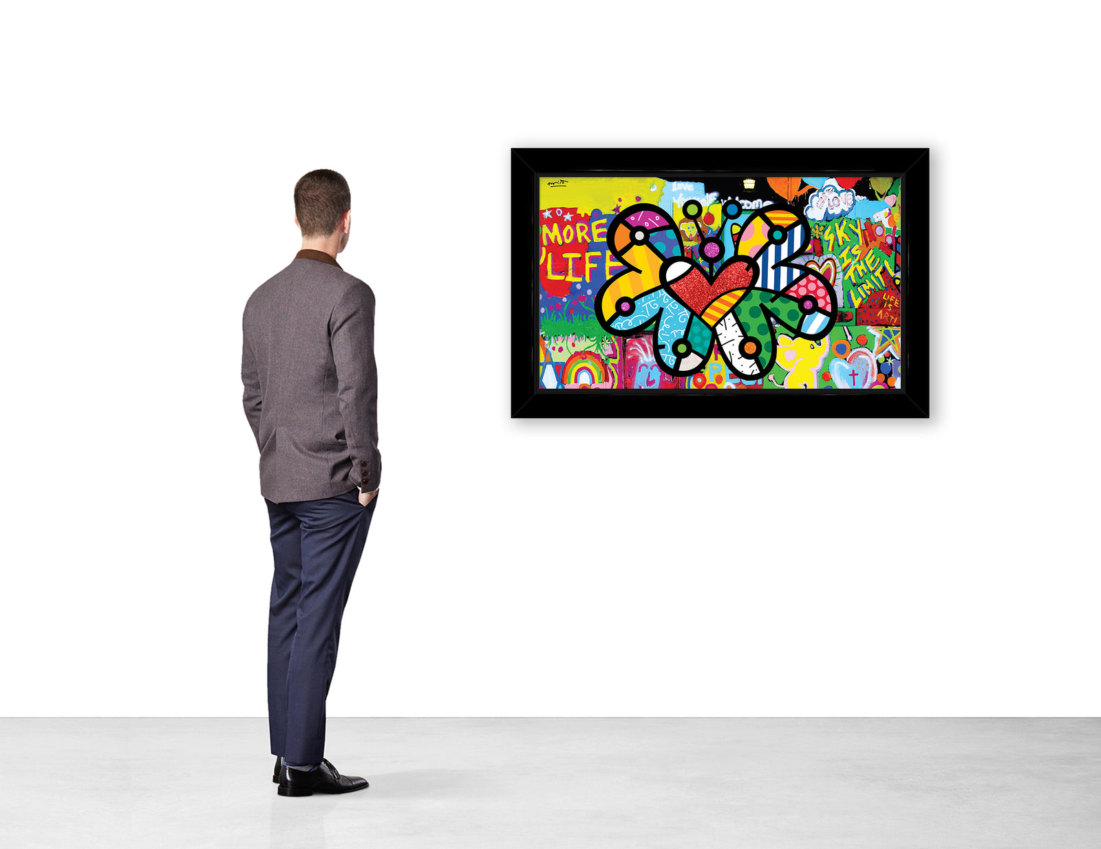 Romero Britto fly high limited edition print  colorful pop art design