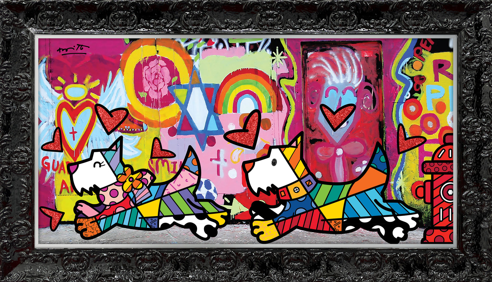 Romero Britto catch me if you can  colorful pop art design