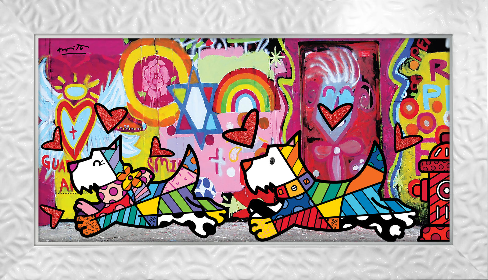 Romero Britto catch me if you can  colorful pop art design